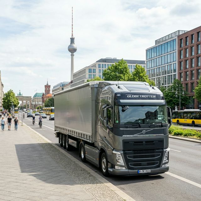 Professioneller Lkw Ankauf Export Berlin - LKW vor Stadtkulisse
